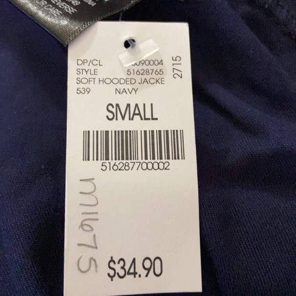 Wet Seal Women’s Soft Hooded Jacket Navy Size Small - Picture 5 of 6